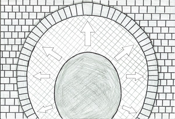 京急線戸部駅~日ノ出町駅間のトンネルのカーブ